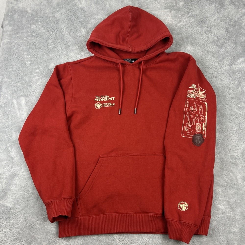 The Tubbo MOMENT Collectible Ukulele Red Hoodie Sweatshirt Size Large